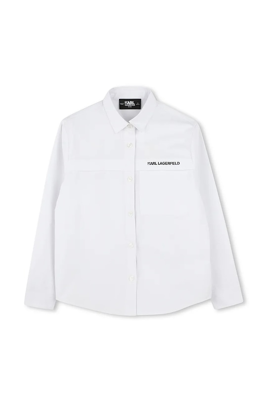 Karl Lagerfeld camasa de bumbac pentru copii lung alb Z30421.86.108
