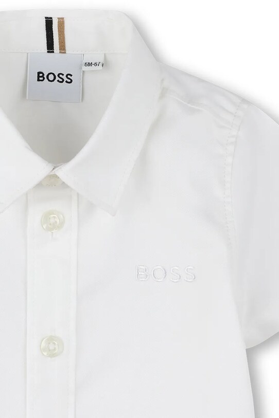 Chłopiec BOSS koszula bawełniana niemowlęca J52089.86.94 biały