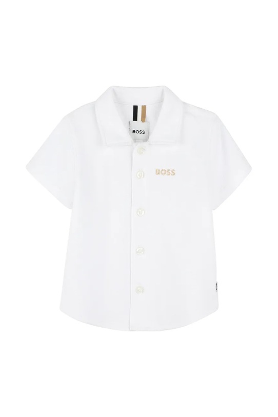 Bombažna srajca za dojenčka BOSS Bombaž bela J52092.67.81