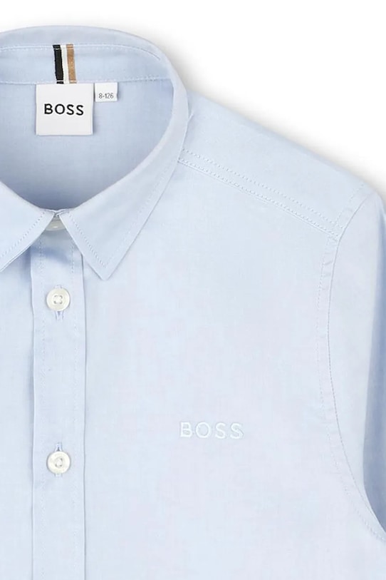 Chłopiec BOSS koszula bawełniana dziecięca J52009.102.108 niebieski