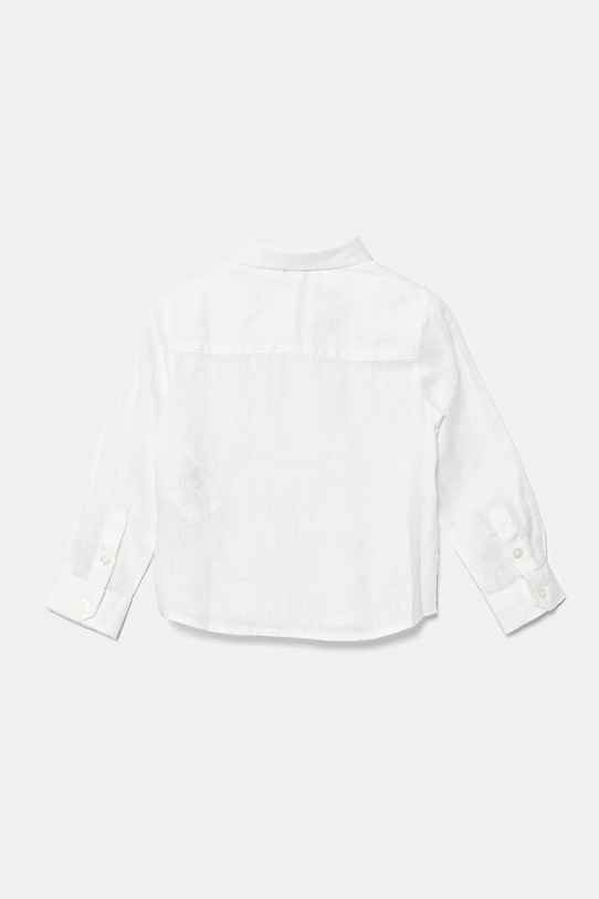 Лляна сорочка для немовлят Emporio Armani 8NHC02.3NEEZ білий SS25