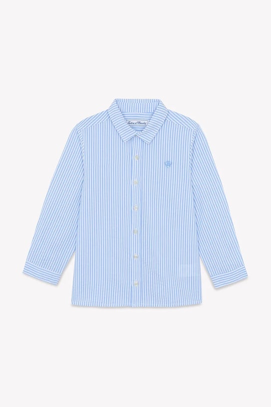 Tartine et Chocolat camasa de bumbac pentru copii lung albastru CA12053.110