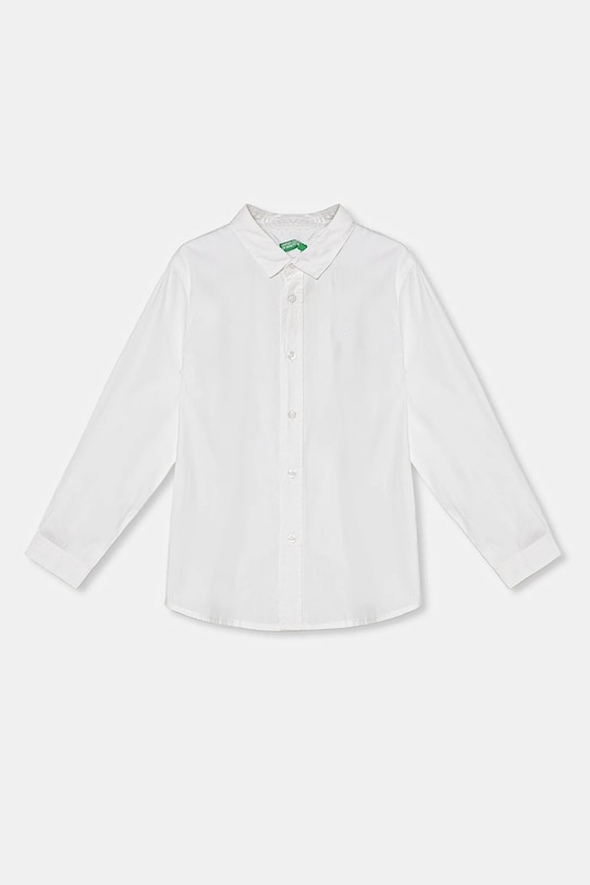 United Colors of Benetton camasa de bumbac pentru copii lung alb 54AZGQ00J.P.Reprop.PPYA