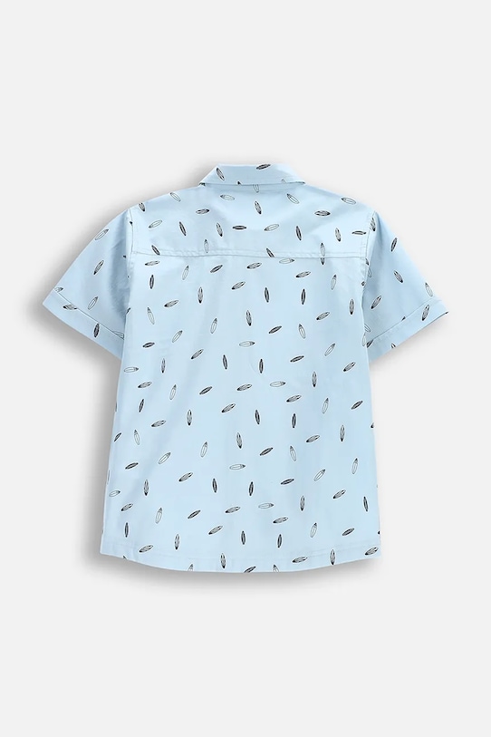 Coccodrillo cămașă de bumbac pentru copii WC5136201HBK albastru SS25