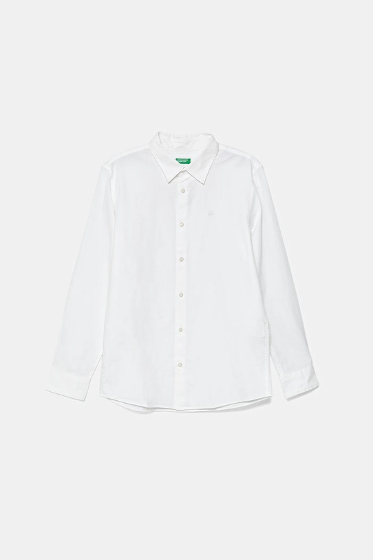 Dětská bavlněná košile United Colors of Benetton dlouhý bílá 5DGXCQ00T.G.Reprop.PPYA