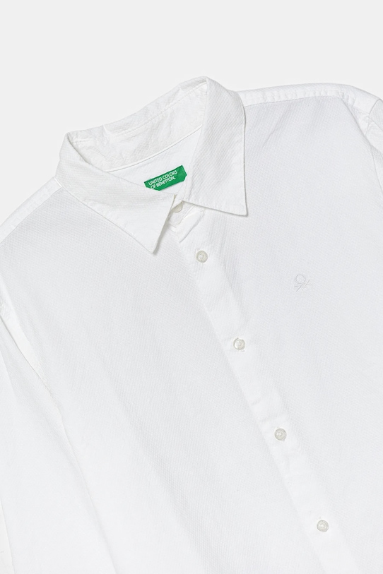 CHLAPEC Dětská bavlněná košile United Colors of Benetton 5DGXCQ00T.G.Reprop.PPYA bílá