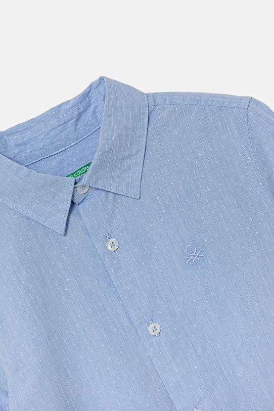 Chlapec Detská bavlnená košeľa United Colors of Benetton 5DGXCQ00T.G.Reprop.PPYA modrá