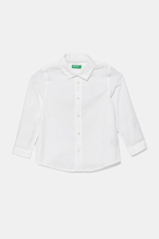 United Colors of Benetton camicia di cotone per bambini lunga bianco 5DGXGQ00I.P.Reprop.PPYA