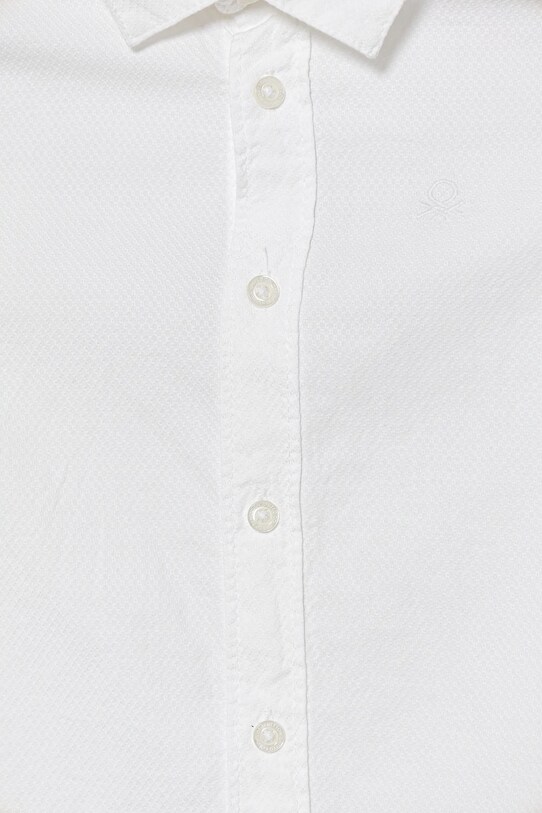 BIMBO United Colors of Benetton camicia di cotone per bambini 5DGXGQ00I.P.Reprop.PPYA bianco