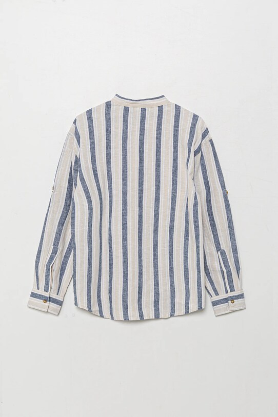 United Colors of Benetton koszula lniana dziecięca 52VMCQ03V.G.Seasonal beżowy SS25