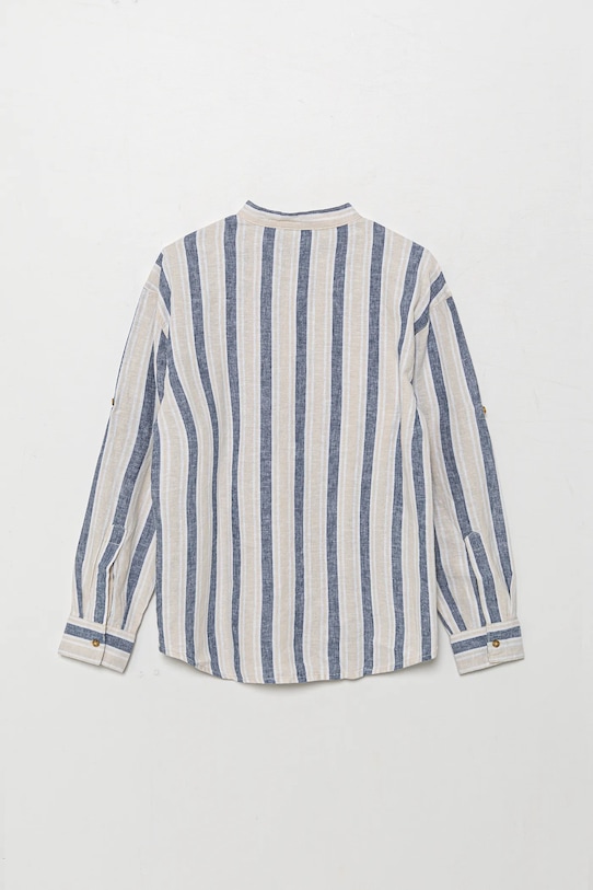 United Colors of Benetton camicia di lino per bambini 52VMCQ03V.G.Seasonal beige SS25