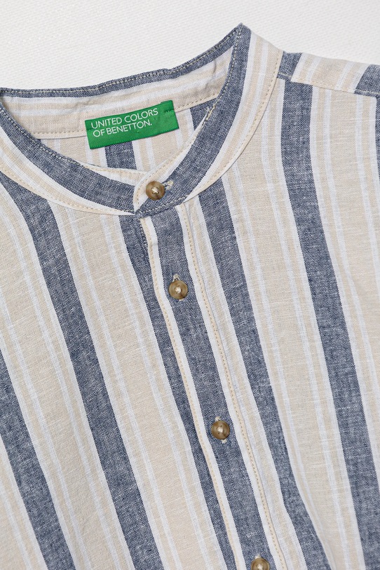 Chłopiec United Colors of Benetton koszula lniana dziecięca 52VMCQ03V.G.Seasonal beżowy
