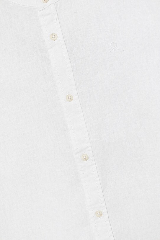 Chlapec Detská ľanová košeľa United Colors of Benetton 52VMCQ03W.G.Seasonal biela