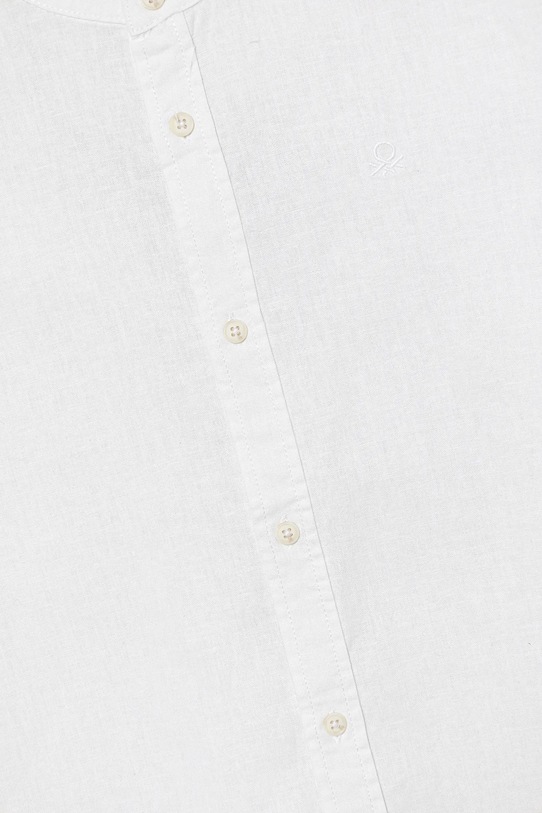 Αγορίστικα Παιδικό λινό πουκάμισο United Colors of Benetton 52VMCQ03W.G.Seasonal λευκό