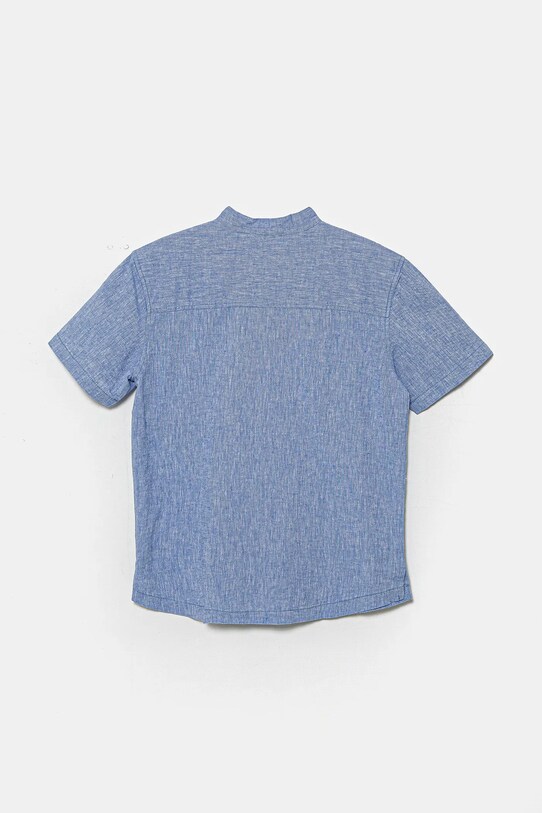 United Colors of Benetton cămașă de in pentru copii 52VMCQ03W.G.Seasonal albastru SS25