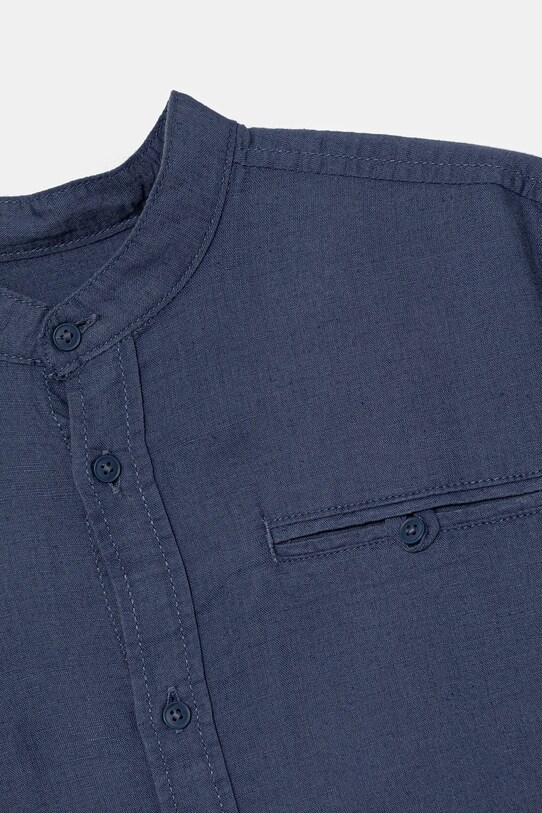 Αγορίστικα Παιδικό λινό πουκάμισο United Colors of Benetton 5IPVCQ03T.G.Seasonal σκούρο μπλε