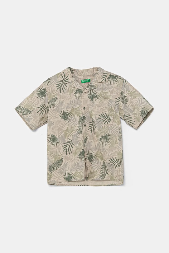 Detská bavlnená košeľa United Colors of Benetton bavlna sivá 5OUGCQ03U.G.Seasonal