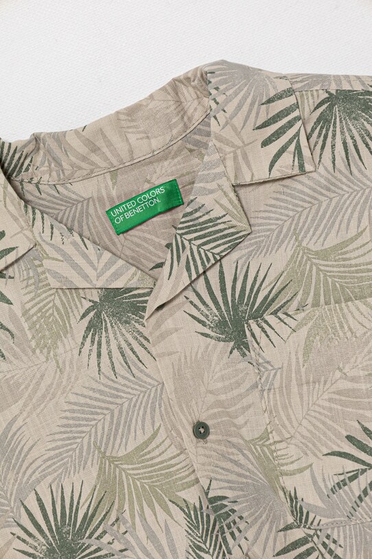 Αγορίστικα Παιδικό βαμβακερό πουκάμισο United Colors of Benetton 5OUGCQ03U.G.Seasonal γκρί