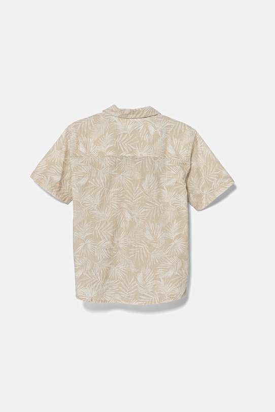 Παιδικό βαμβακερό πουκάμισο United Colors of Benetton 5OUGCQ03U.G.Seasonal μπεζ SS25