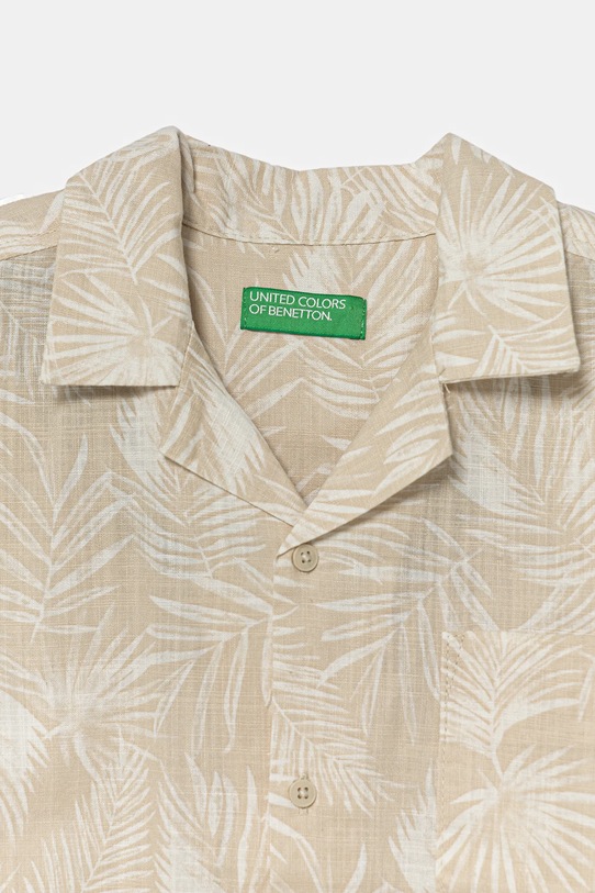 Αγορίστικα Παιδικό βαμβακερό πουκάμισο United Colors of Benetton 5OUGCQ03U.G.Seasonal μπεζ