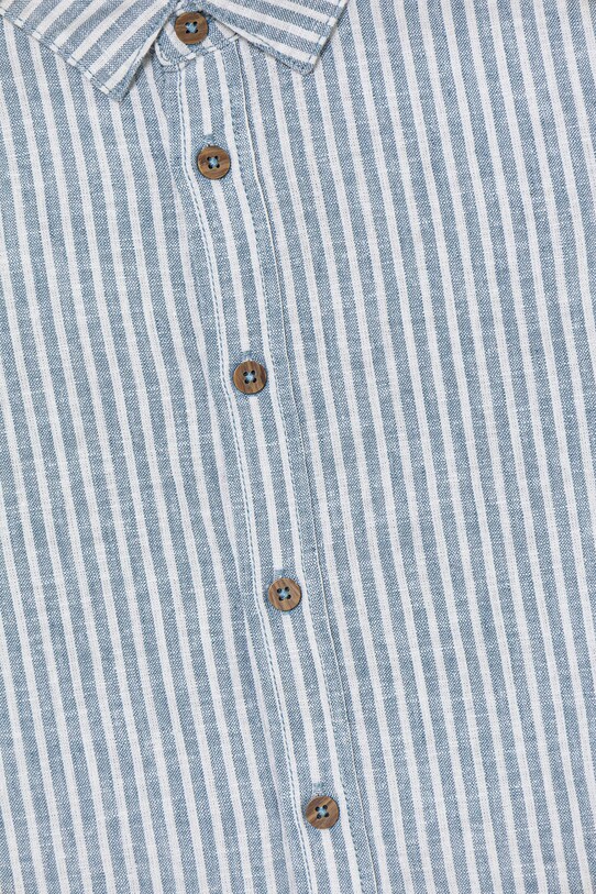 Αγορίστικα Παιδικό λινό πουκάμισο United Colors of Benetton 52VMGQ02I.P.Seasonal μπλε