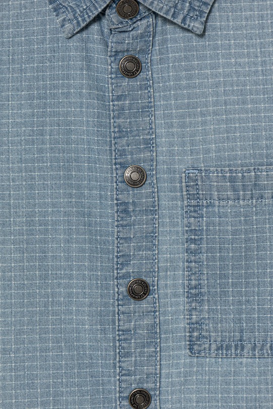 Băieți United Colors of Benetton cămașă din bumbac pentru bebeluși 53Z9GQ02P.P.Seasonal albastru