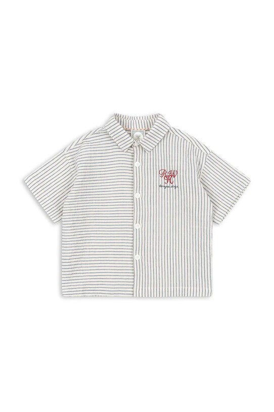 Konges Sløjd koszula bawełniana dziecięca RHW X KS DUO SHIRT GOTS KS103596 niebieski SS25