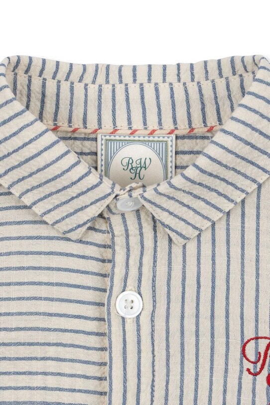 Konges Sløjd camicia di cotone per bambini RHW X KS DUO SHIRT GOTS blu KS103596