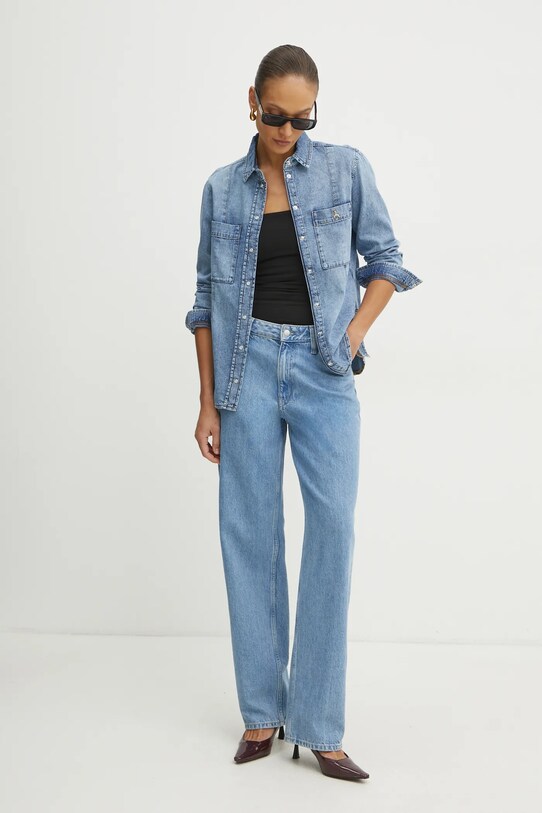 Patrizia Pepe camasa jeans 8C0771.D098 albastru SS25