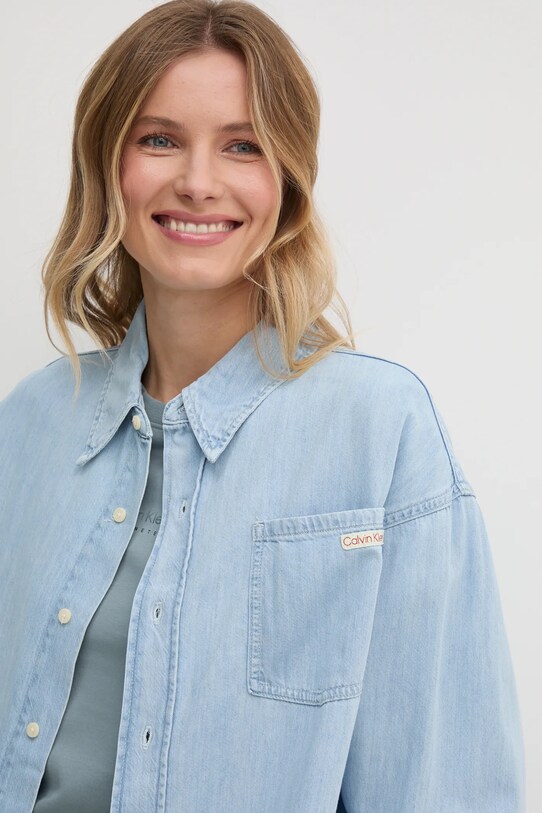 Calvin Klein Jeans camasa jeans albastru J20J225010
