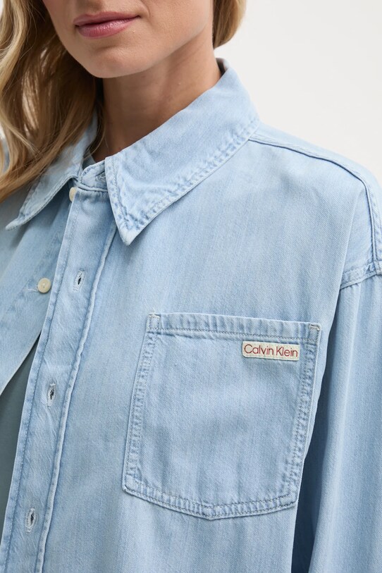 Calvin Klein Jeans camasa jeans J20J225010 albastru