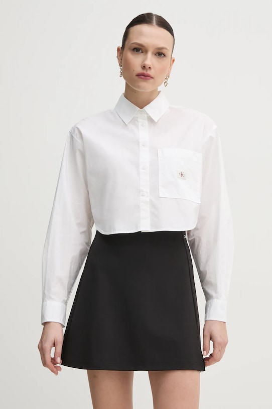 Calvin Klein Jeans koszula bawełniana klasyczny biały J20J225078