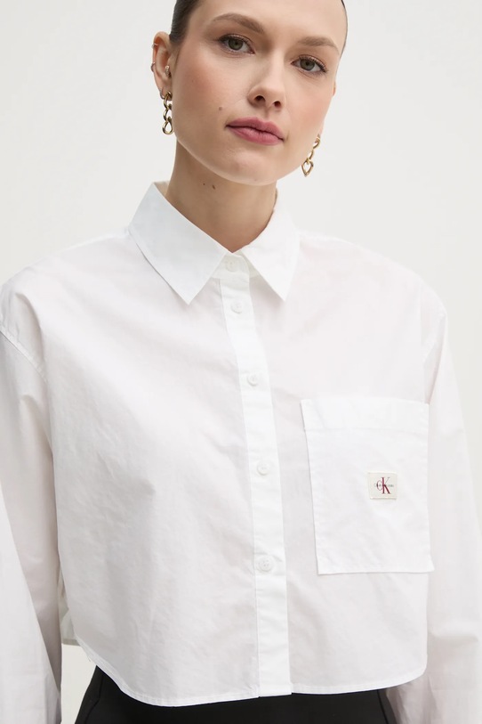 Calvin Klein Jeans koszula bawełniana biały J20J225078
