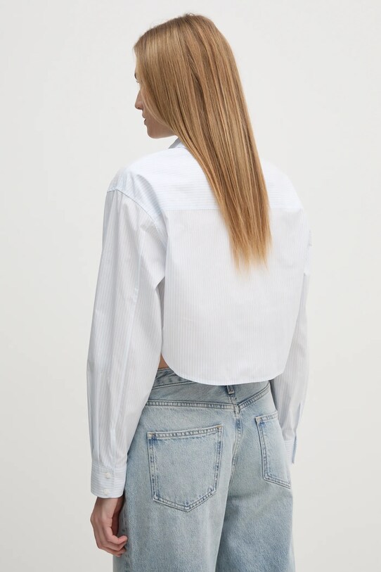 Odzież Calvin Klein Jeans koszula bawełniana J20J225078 niebieski
