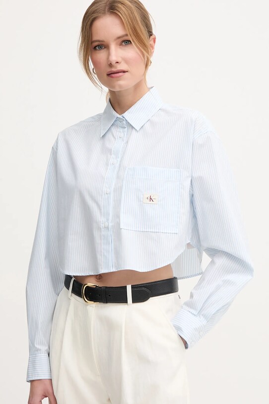 Calvin Klein Jeans camicia in cotone blu J20J225078