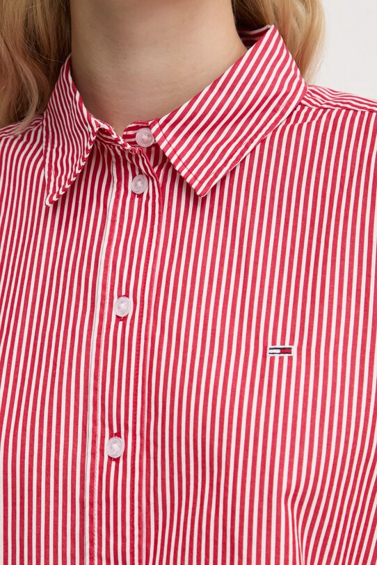 Бавовняна сорочка Tommy Jeans DW0DW19354 червоний