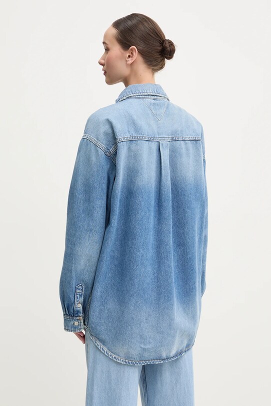 Odzież Tommy Jeans koszula jeansowa DW0DW19855 niebieski