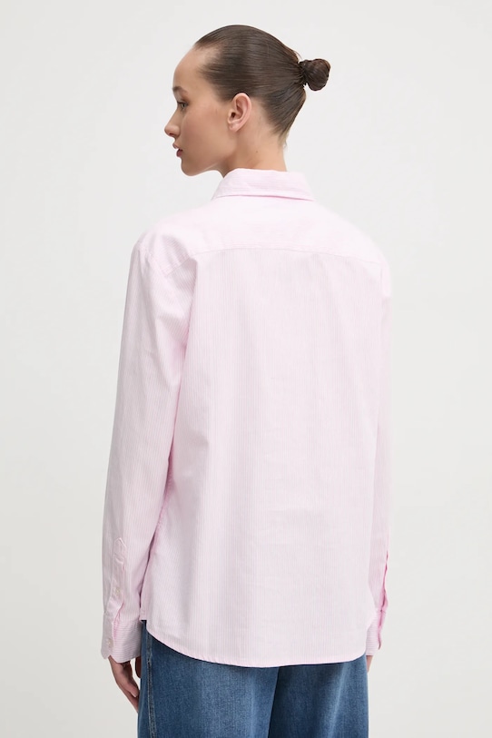 Odzież Tommy Jeans koszula bawełniana DW0DW19890 różowy