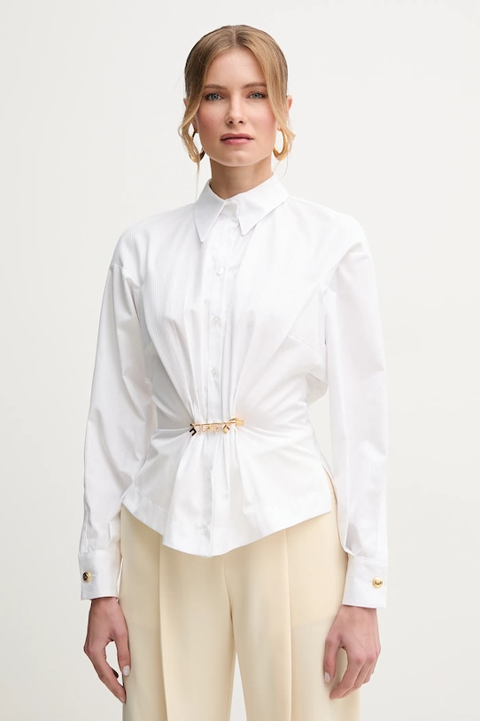 Elisabetta Franchi koszula bawełniana regular biały CA04851E2