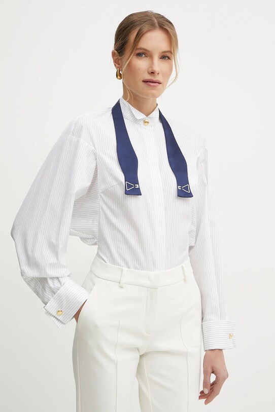 Рубашка Elisabetta Franchi длинный белый CA09151E2