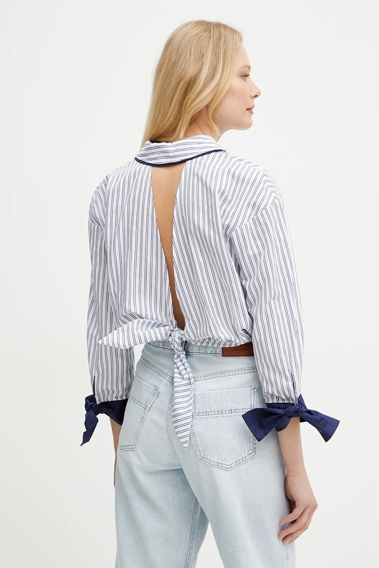 Odzież Elisabetta Franchi koszula bawełniana CA09451E2 biały