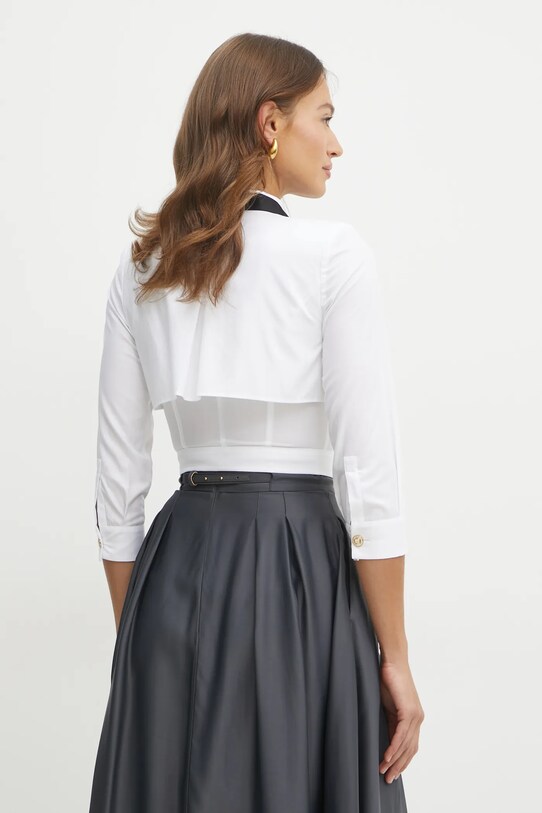 Îmbrăcăminte Elisabetta Franchi camasa din bumbac CA10251E2 alb