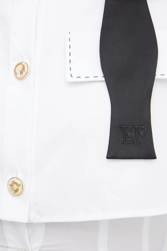 Elisabetta Franchi camasa din bumbac CA10251E2 alb