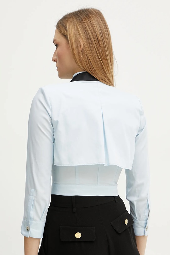 Odzież Elisabetta Franchi koszula bawełniana CA10251E2 niebieski