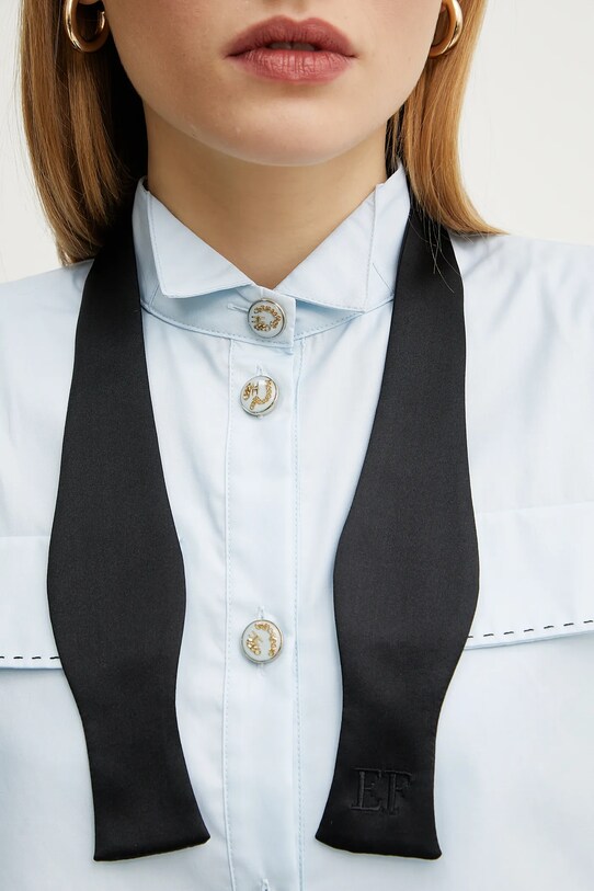 Elisabetta Franchi camicia in cotone CA10251E2 blu