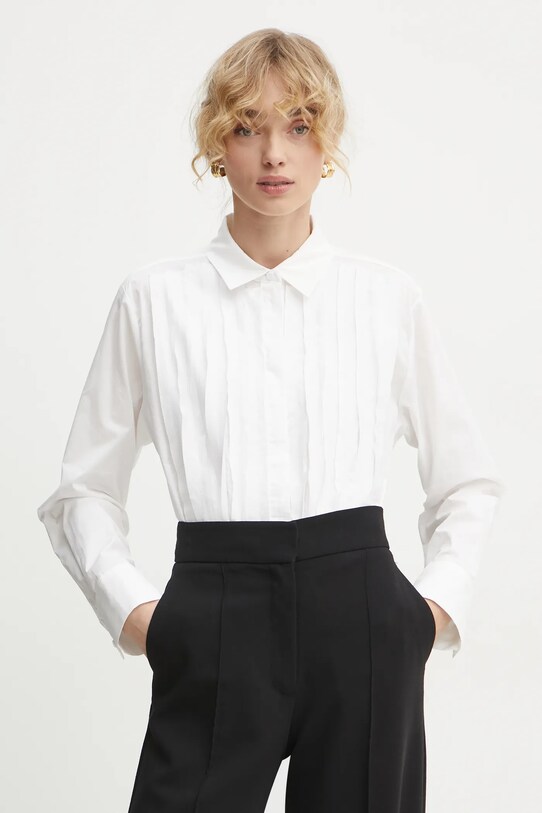 Хлопковая рубашка Bruuns Bazaar casual бежевый BBW4202
