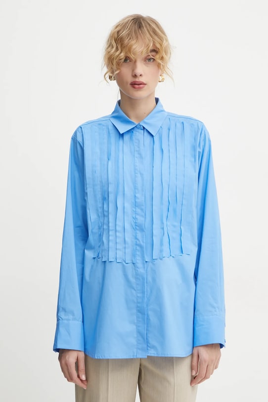 Bruuns Bazaar koszula bawełniana bawełna niebieski BBW4202