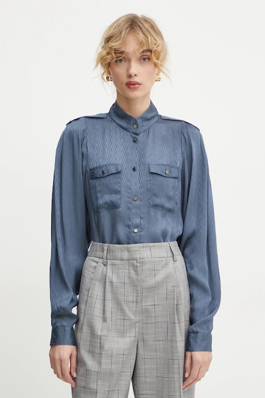 Πουκάμισο Bruuns Bazaar κανονικό μπλε BBW4223