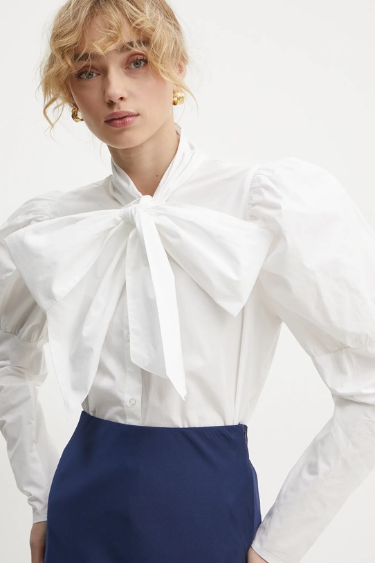 Bruuns Bazaar koszula bawełniana biały BBW4317