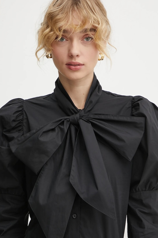 Bruuns Bazaar camasa din bumbac negru BBW4317